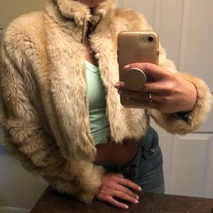 Faux Fur Cropped Jacket